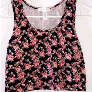 Floral Crop top. Never worn